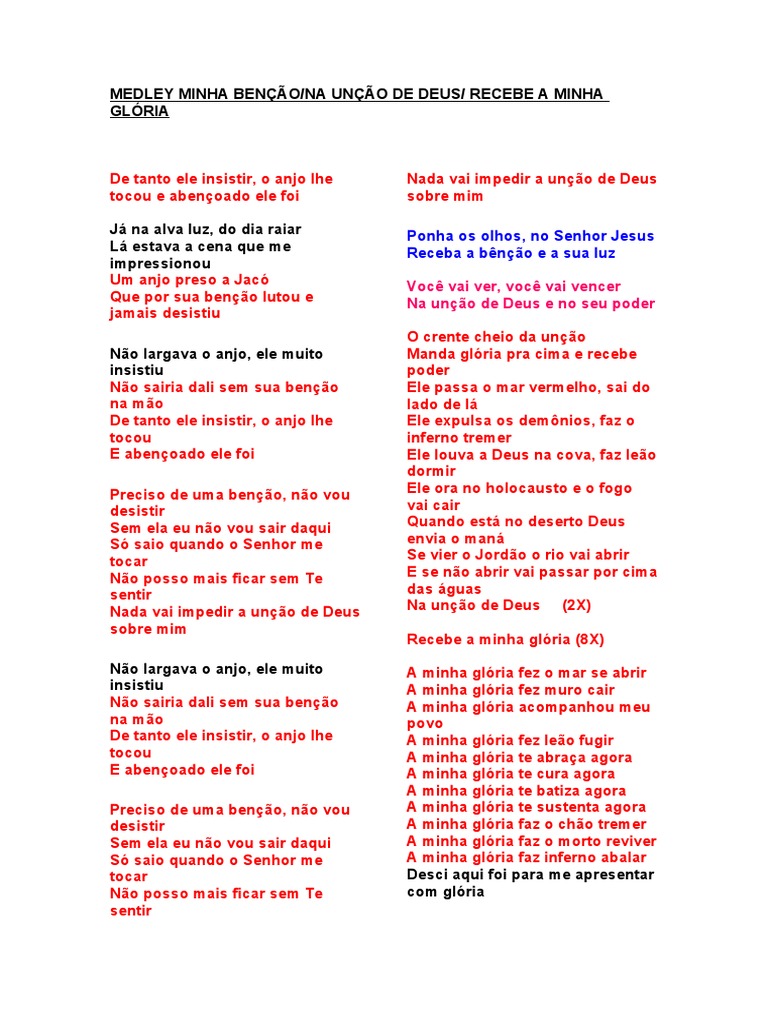 Medley1 Letra